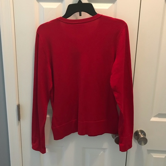 Red button down sweater - Picture 3 of 3